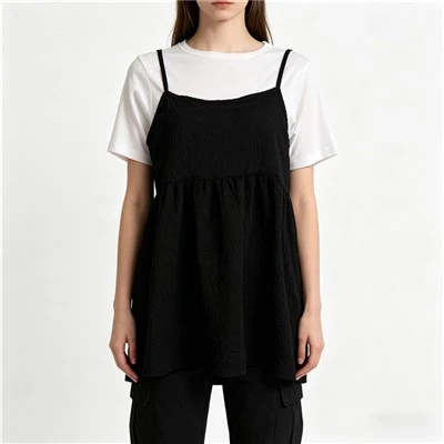 Set di gilet da donna, 2 pezzi, T-shirt