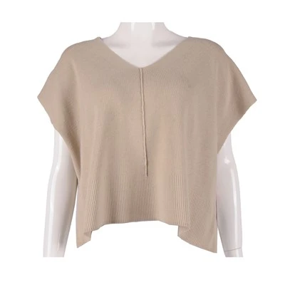 Maglione da donna tinta unita senza maniche