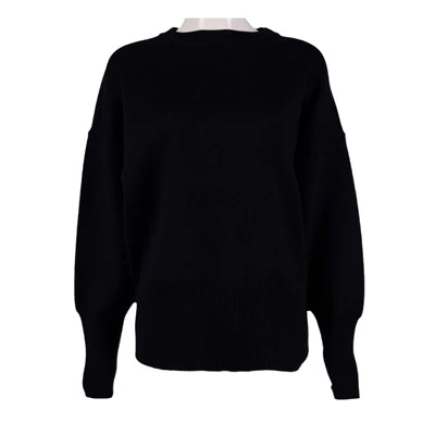Pullover girocollo in jacquard da donna